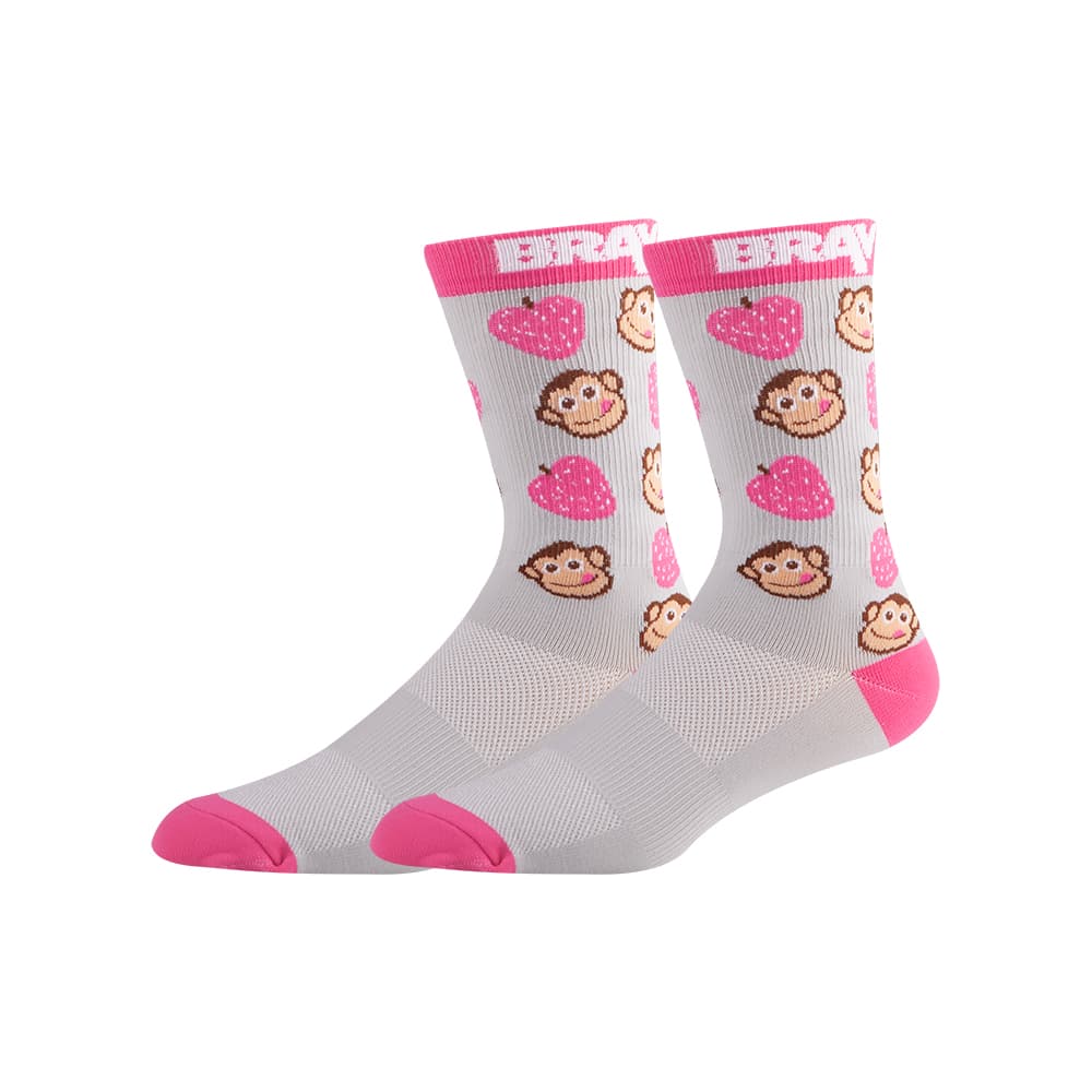 Monkey Cycling Socks, Custom Funny Wacky Patterned - SinoKnit
