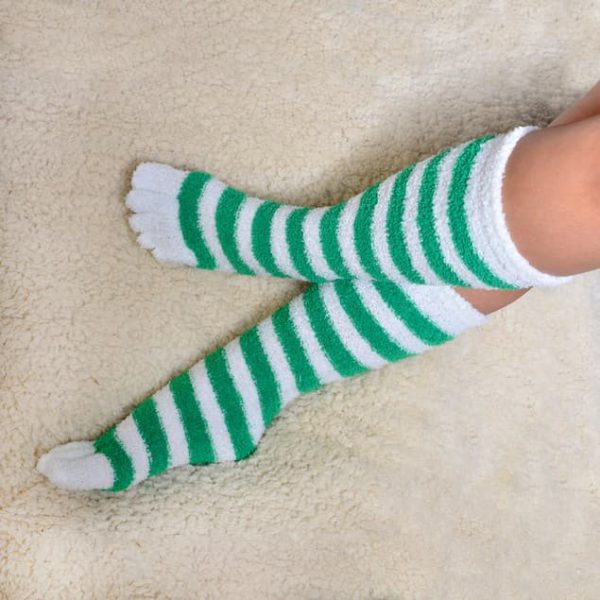 men cozy fuzzy toe socks