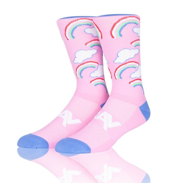 chaussettes de cyclisme arc-en-ciel