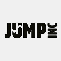 Bold black "JUMP INC" with an upward arrow as the "U" in "JUMP.