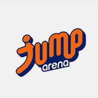Jump Arena logo: bold orange and blue text on a light gray background.